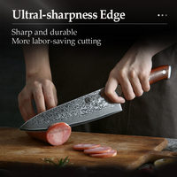 XINZUO 2 sztuk zestaw nóż kuchenny szefa kuchni VG10 damaszek Steel Chef Utility noże uchwyt z palisandru najlepsza jakość kuchnia narzędzia kuchenne 5
